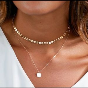 New coin choker necklace... Layer it!!